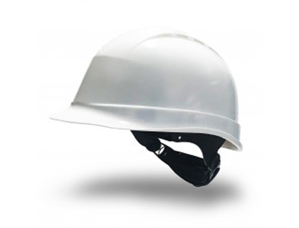 Casco de protección polietileno blanco ventilado